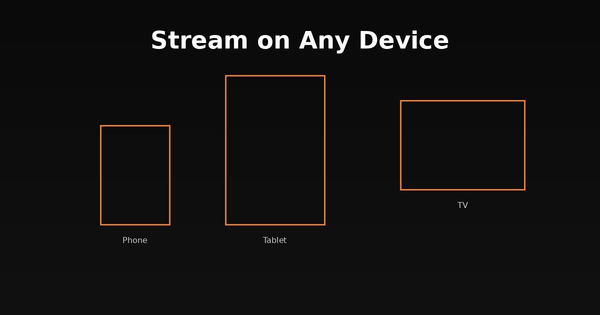 Drogon TV works on all devices TV phone tablet console